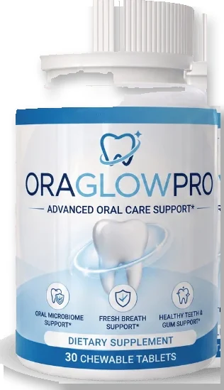 OraGlowPro single bottle of oral care chewable tablets, 30 tablets