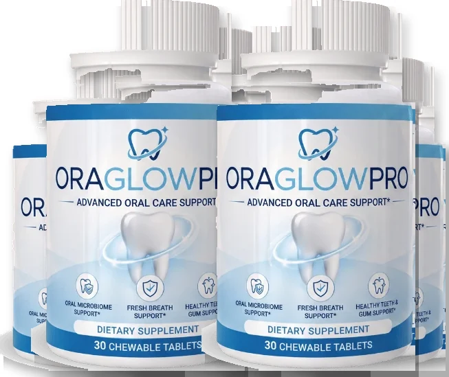 OraGlowPro 6-bottle best-value oral care chewable tablet package